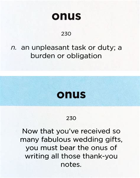 ownous meaning|THE ONUS .